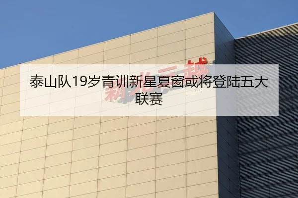 泰山队19岁青训新星夏窗或将登陆五大联赛